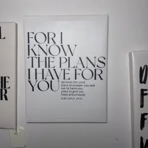 For I Know the Plans…” Framed Canvas