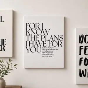 For I Know the Plans…” Framed Canvas